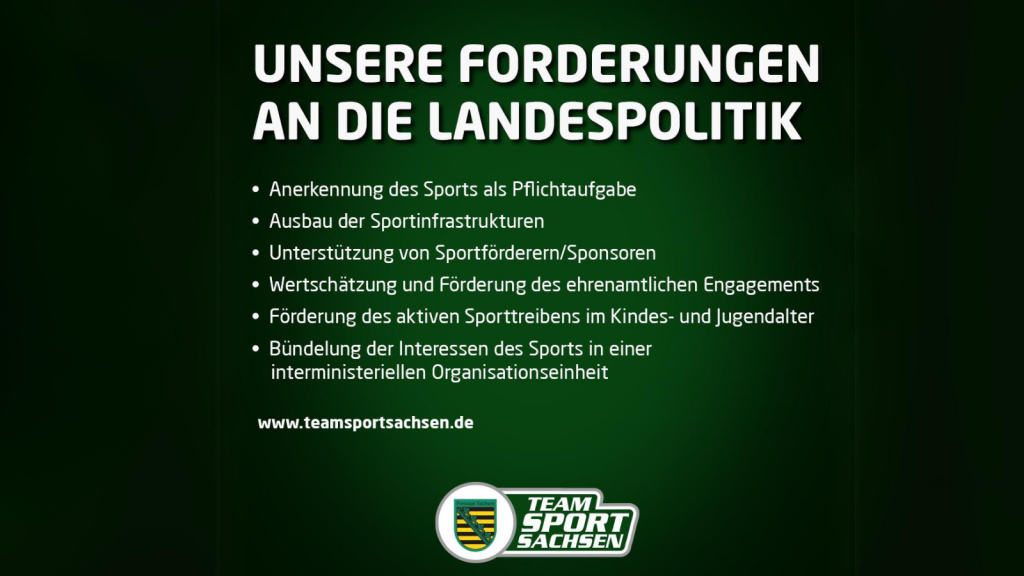 TeamSportSachsen Forderungen