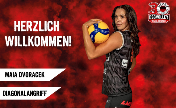 DSCVOLLEYs verstärken sich mit Diagonalangreiferin Maia Dvoracek