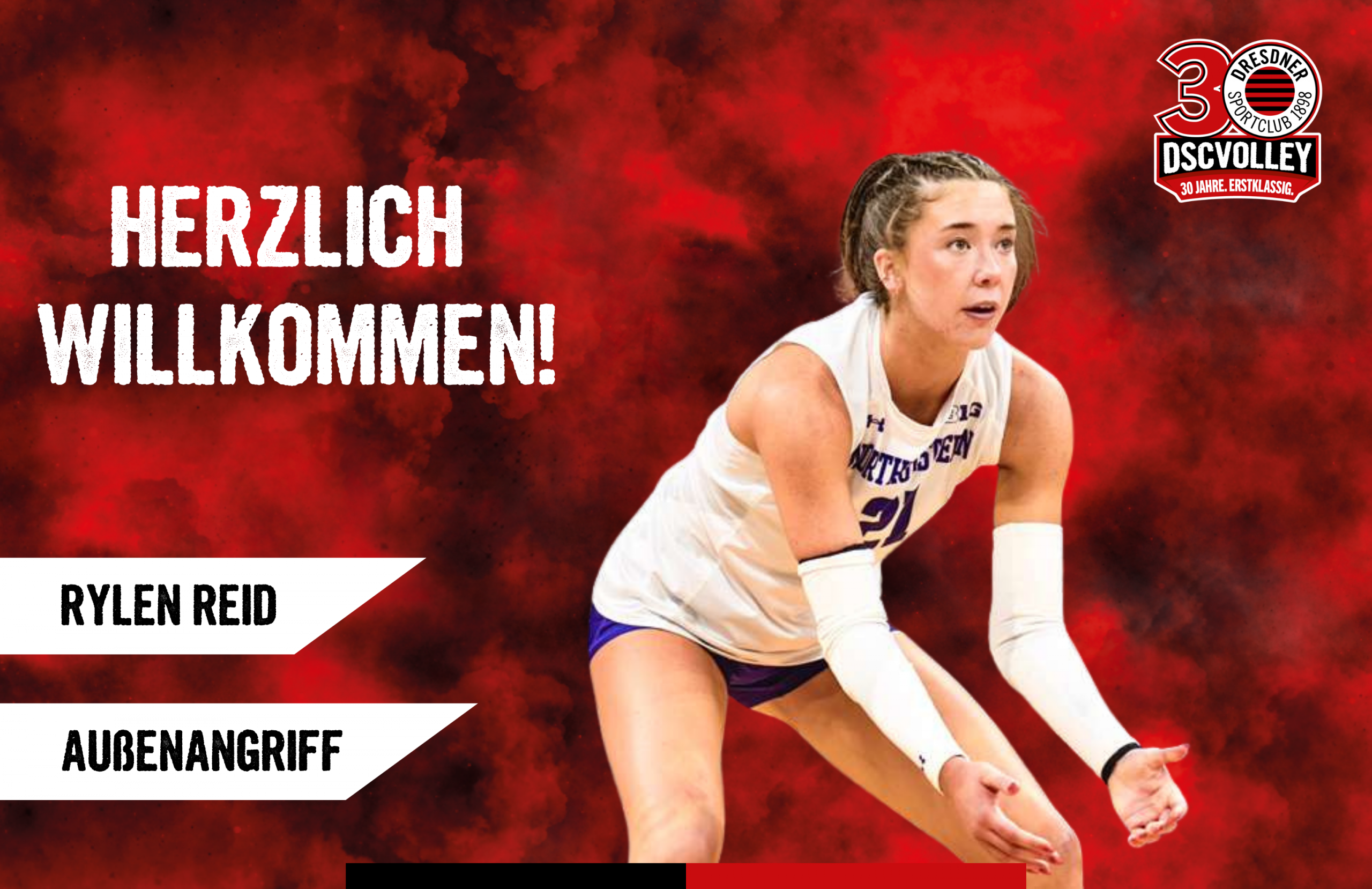DSCVOLLEYs verpflichten US-Amerikanerin Rylen Reid für den Außenangriff